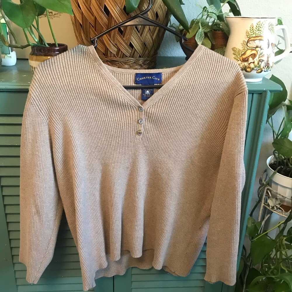 Brown Ribbed Sweater